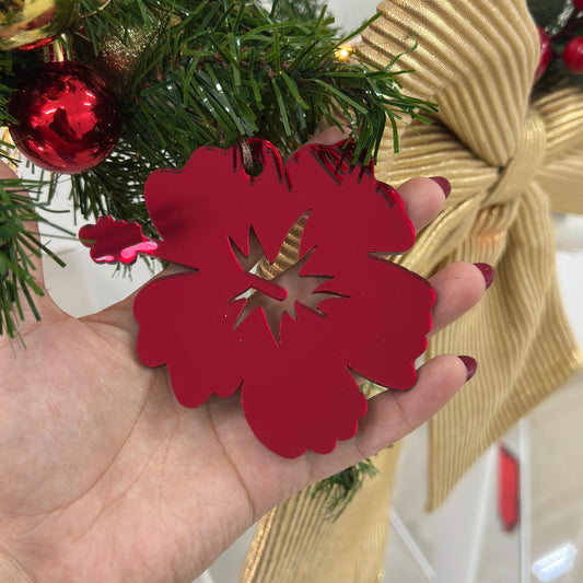 Amapola en Acrílico espejo Rojo