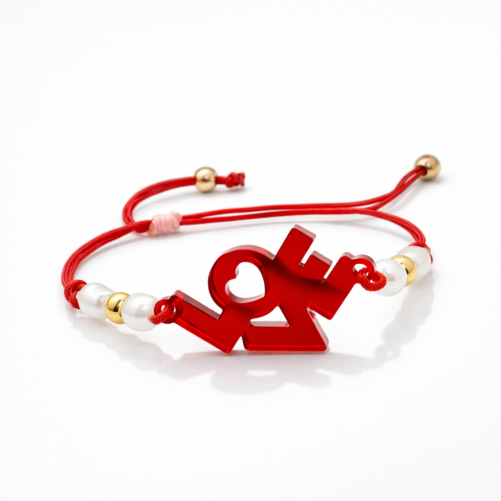 Conector en Acrílico espejo Rojo