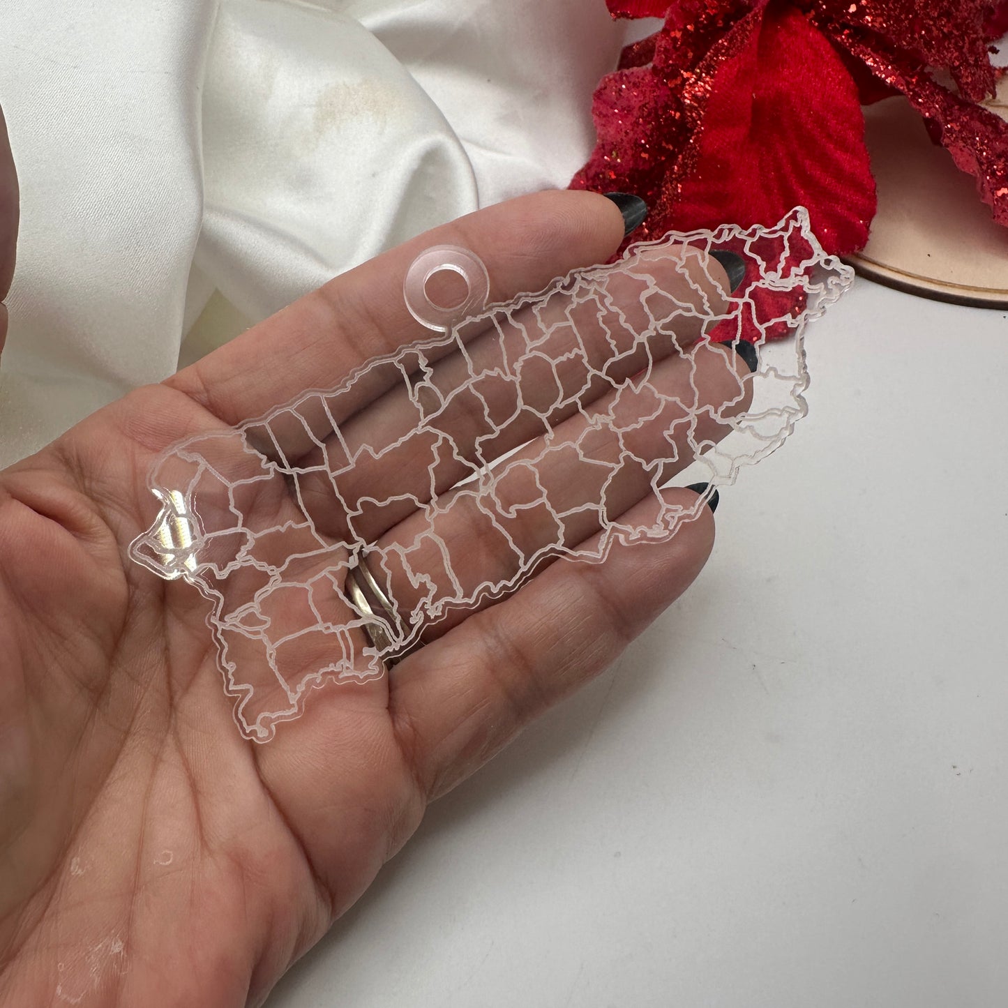 Adornos de Navidad en Acrílico Transparente