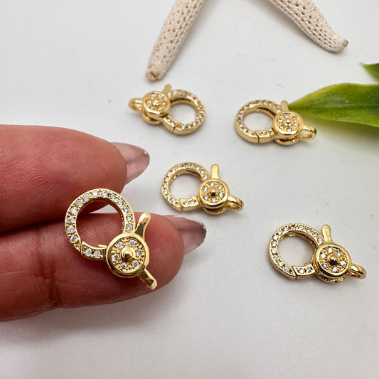 Cerradura Gold Plated con Zirconias