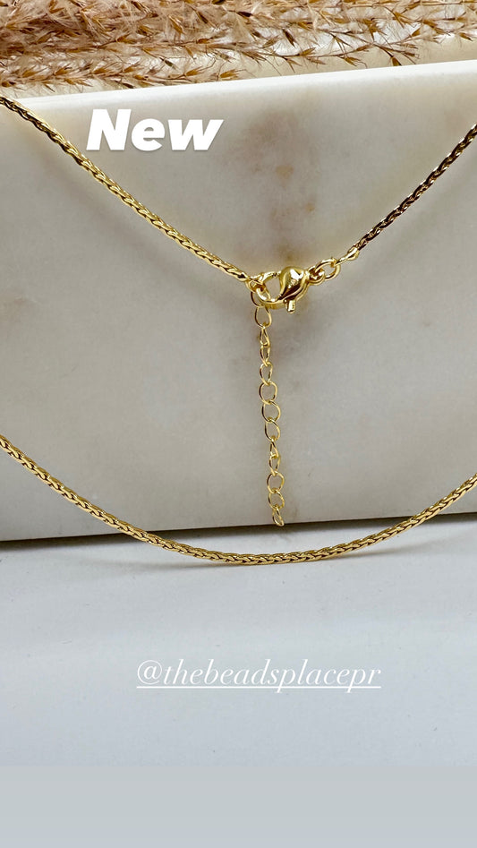 Cadena Gold Plated 18k lista con extensión