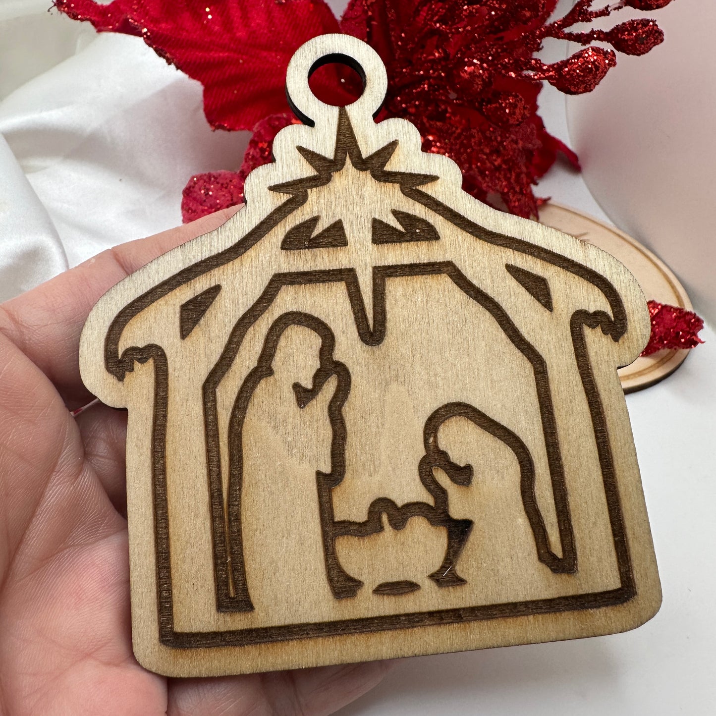 Nacimiento engravado en Madera