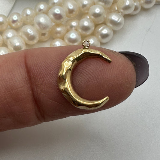 Charm Media Luna en Stainless Steel