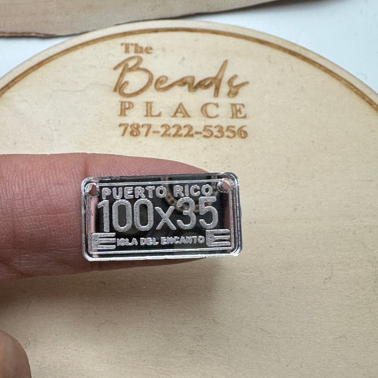 Tablilla tipo Pendant en Acrílico espejo Plata