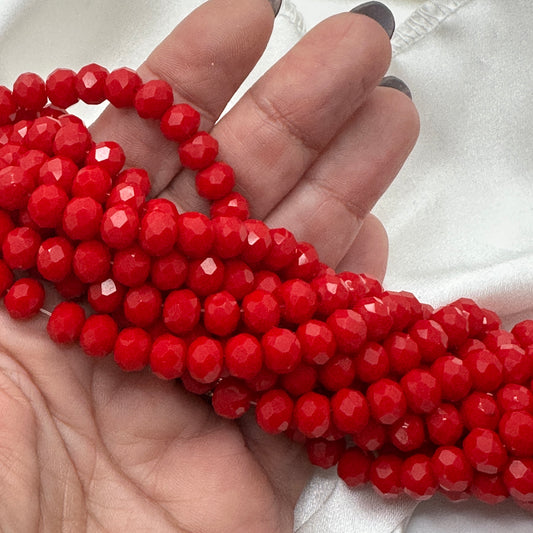 Cristal Rondel Rojo