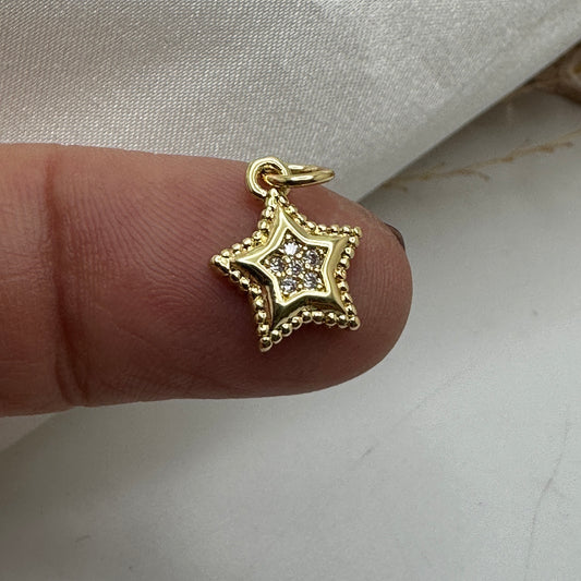 Charm de Estrella con Zirconias GP 18k