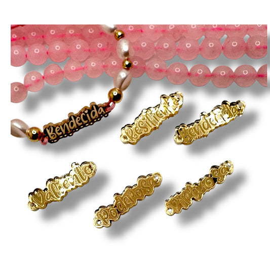 Frase “Valiente” conector en Acrílico