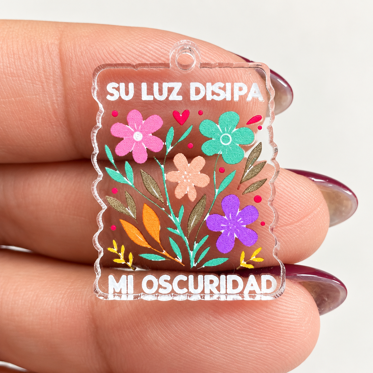 Charm frase “ Su luz Disipa mi Oscuridad”