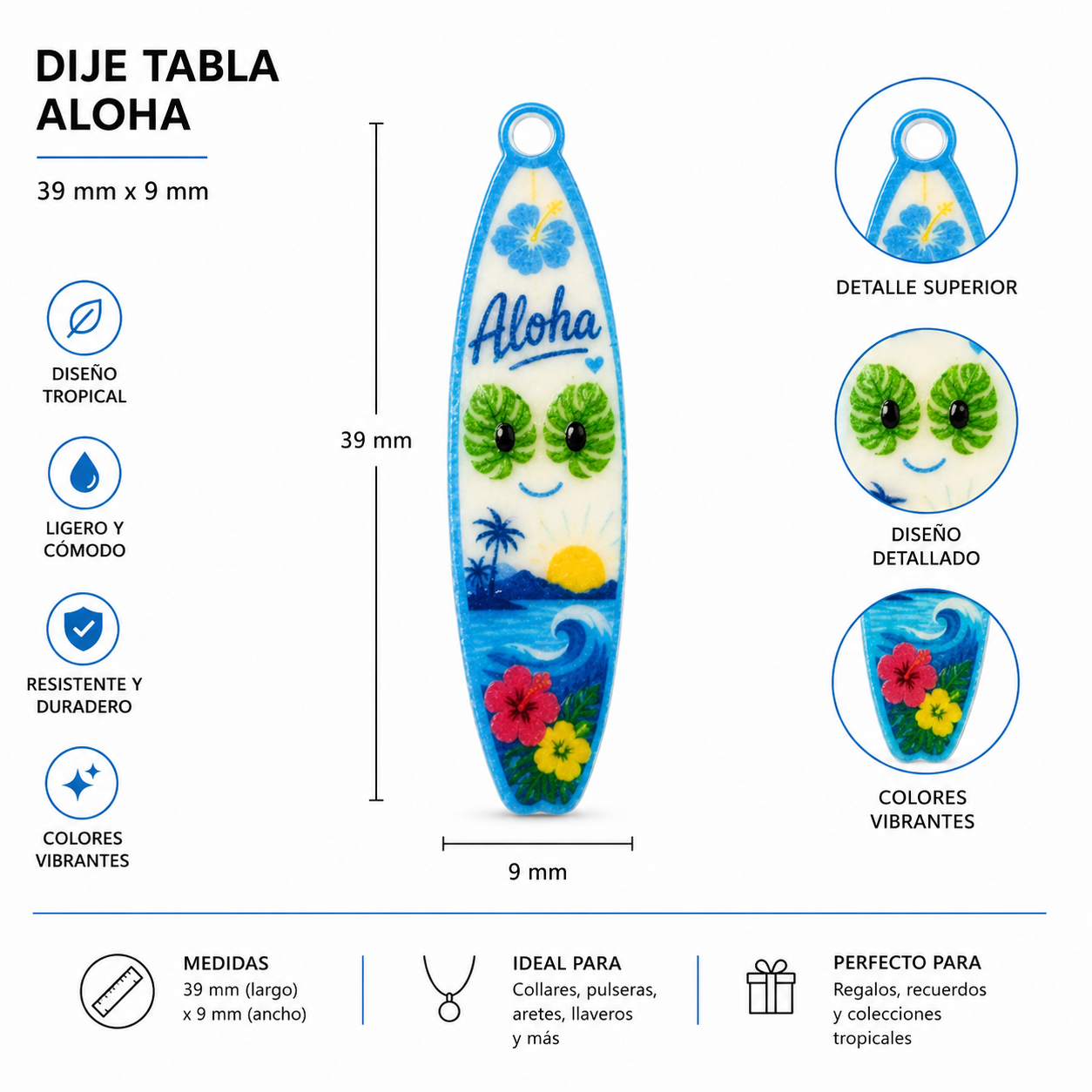 Tablas de Surf  en Acrílico (Aloha) frase