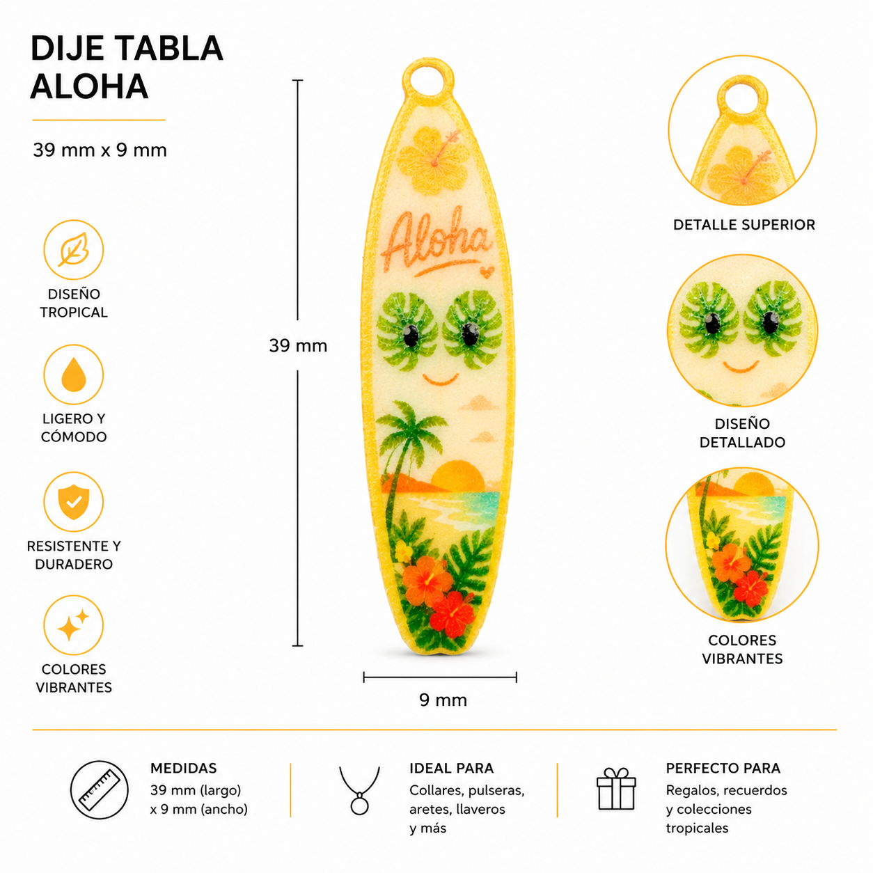 Tablas de Surf  en Acrílico (Aloha) frase