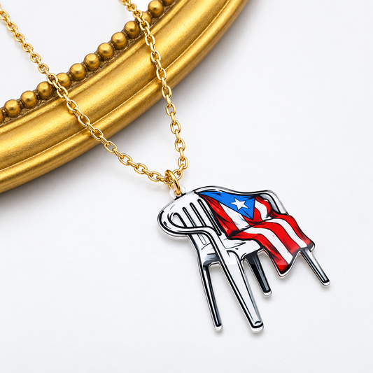 Cadena Lista para usar en SS con charm en acrílico silla