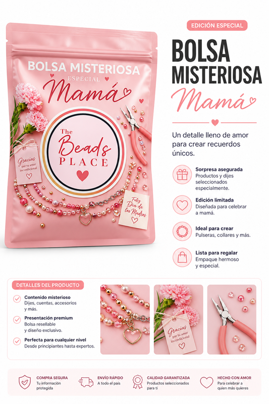 Bolsa Misteriosa de Mayo con artículos para la creación de bisutería