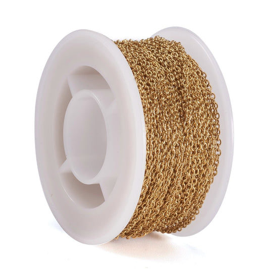 Rollo de Cadena en Stainless Steel Dorada