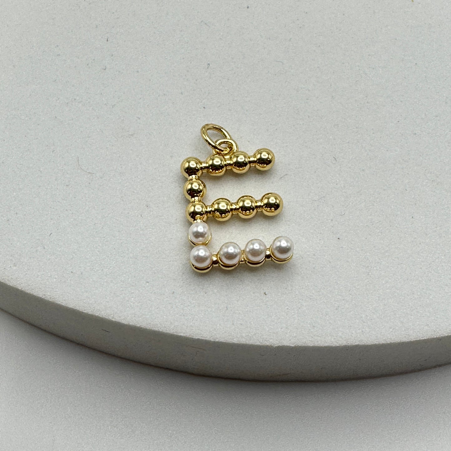 Letras Gold  Perlas en Acrilico Plated 18k
