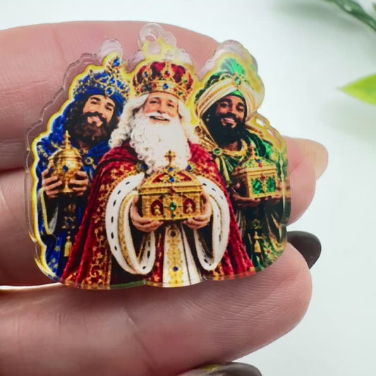 Reyes Magos con cofre en acrílico impreso