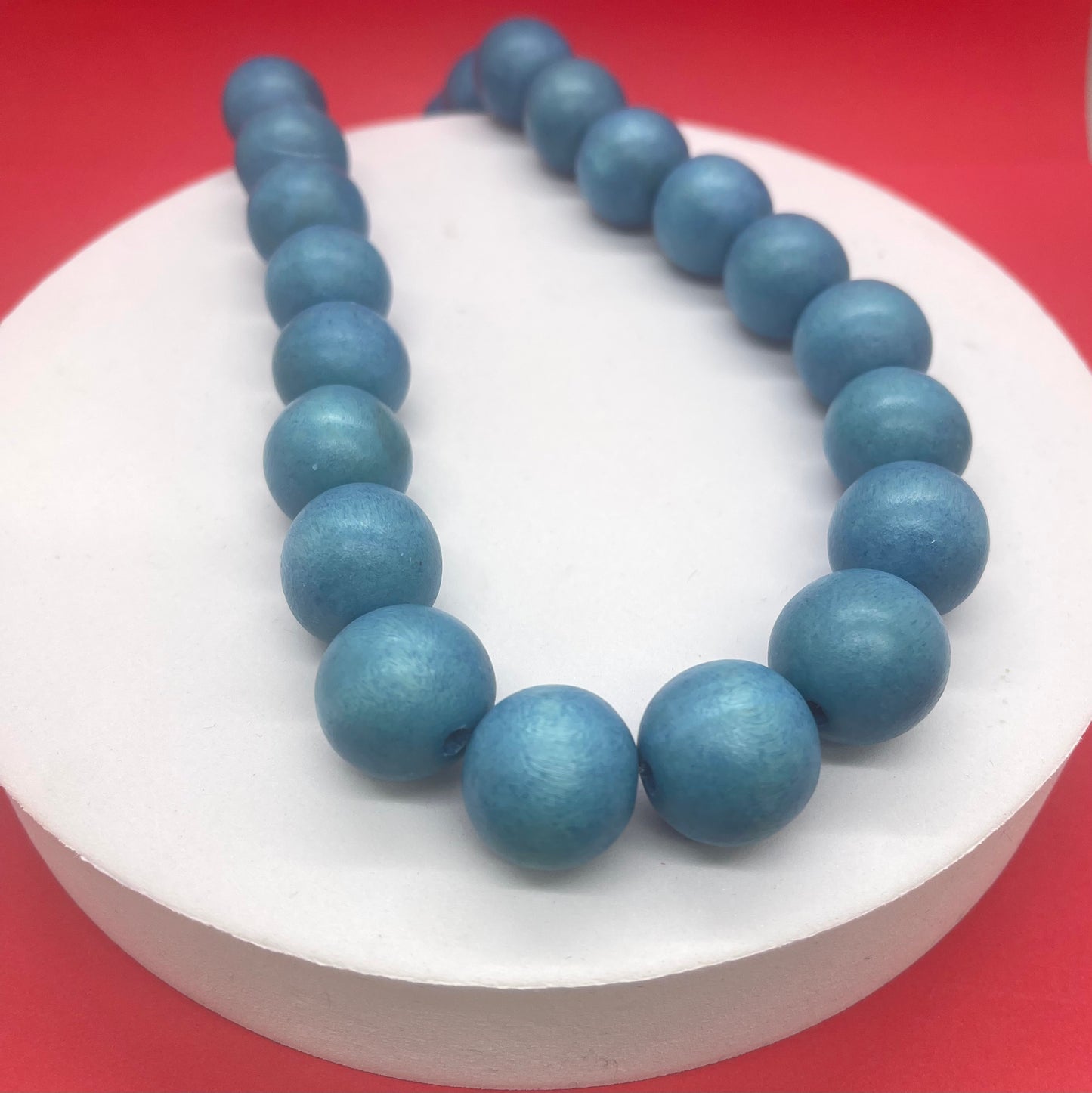 Beads Madera Sky Blue 20 mm